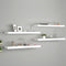 vidaXL - Wandschappen - zwevend - 4 - st - 80x23,5x3,8 - cm - MDF - wit