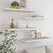vidaXL - Wandschappen - zwevend - 4 - st - 80x23,5x3,8 - cm - MDF - eikenkleurig - wit