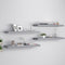 vidaXL - Wandschappen - zwevend - 4 - st - 80x23,5x3,8 - cm - MDF - grijs