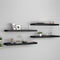 vidaXL - Wandschappen - zwevend - 4 - st - 80x23,5x3,8 - cm - MDF - zwart