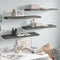 vidaXL - Wandschappen - zwevend - 4 - st - 80x23,5x3,8 - cm - MDF - hoogglans - grijs