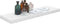 vidaXL - Wandschappen - zwevend - 4 - st - 80x23,5x3,8 - cm - MDF - hoogglans - wit