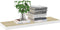 vidaXL - Wandschappen - zwevend - 4 - st - 80x23,5x3,8 - cm - MDF - eikenkleurig - wit
