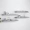 vidaXL - Wandschappen - zwevend - 4 - st - 90x23,5x3,8 - cm - MDF - grijs