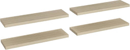vidaXL - Wandschappen - zwevend - 4 - st - 90x23,5x3,8 - cm - MDF - eikenkleurig