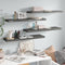 vidaXL - Wandschappen - zwevend - 4 - st - 90x23,5x3,8 - cm - MDF - hoogglans - grijs