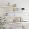 vidaXL - Wandschappen - zwevend - 4 - st - 90x23,5x3,8 - cm - MDF - eikenkleurig - wit