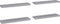vidaXL - Wandschappen - zwevend - 4 - st - 90x23,5x3,8 - cm - MDF - grijs
