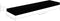 vidaXL - Wandschappen - zwevend - 4 - st - 90x23,5x3,8 - cm - MDF - hoogglans - zwart