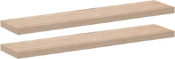 vidaXL - Wandschapppen - 2 - st - 110x23,5x4 - cm - bewerkt - hout