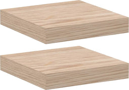 vidaXL - Wandschapppen - 2 - st - 23x23,5x4 - cm - bewerkt - hout
