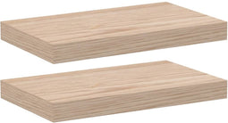 vidaXL - Wandschapppen - 2 - st - 40x23,5x4 - cm - bewerkt - hout
