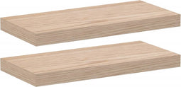 vidaXL - Wandschapppen - 2 - st - 50x23,5x4 - cm - bewerkt - hout