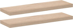vidaXL - Wandschapppen - 2 - st - 80x23,5x4 - cm - bewerkt - hout