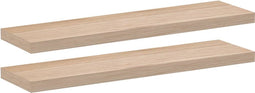 vidaXL - Wandschapppen - 2 - st - 90x23,5x4 - cm - bewerkt - hout