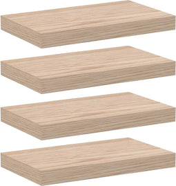 vidaXL - Wandschapppen - 4 - st - 40x23,5x4 - cm - bewerkt - hout