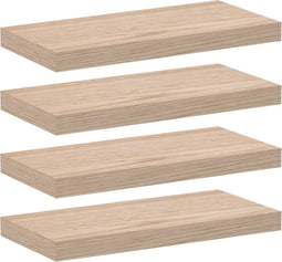 vidaXL - Wandschapppen - 4 - st - 50x23,5x4 - cm - bewerkt - hout
