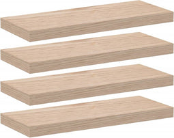 vidaXL - Wandschapppen - 4 - st - 60x23,5x4 - cm - bewerkt - hout