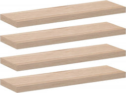 vidaXL - Wandschapppen - 4 - st - 80x23,5x4 - cm - bewerkt - hout