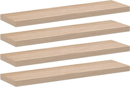 vidaXL - Wandschapppen - 4 - st - 90x23,5x4 - cm - bewerkt - hout