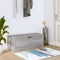 vidaXL - Wandschoenenkast - 100x35x38 - cm - bewerkt - hout - grijs - sonoma