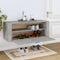 vidaXL - Wandschoenenkast - 100x35x38 - cm - bewerkt - hout - betongrijs