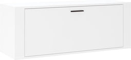 vidaXL - Wandschoenenkast - 100x35x38 - cm - bewerkt - hout - wit