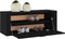 vidaXL - Wandschoenenkast - 100x35x38 - cm - bewerkt - hout - zwart