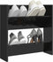 vidaXL - Wandschoenenkast - 60x18x60 - cm - bewerkt - hout - hoogglans - zwart