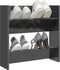 vidaXL - Wandschoenenkast - 60x18x60 - cm - bewerkt - hout - hoogglans - grijs
