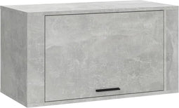 vidaXL - Wandschoenenkast - 70x35x38 - cm - bewerkt - hout - betongrijs