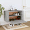 vidaXL - Wandschoenenkast - 70x35x38 - cm - bewerkt - hout - betongrijs