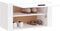 vidaXL - Wandschoenenkast - 70x35x38 - cm - bewerkt - hout - wit