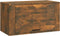 vidaXL - Wandschoenenkast - 70x35x38 - cm - massief - grenenhout - gerookt - eiken