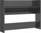 vidaXL - Wandschoenenkast - 80x18x60 - cm - bewerkt - hout - hoogglans - grijs