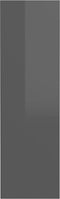 vidaXL - Wandschoenenkast - 80x18x60 - cm - bewerkt - hout - hoogglans - grijs
