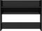 vidaXL - Wandschoenenkast - 80x18x60 - cm - bewerkt - hout - hoogglans - zwart