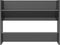 vidaXL - Wandschoenenkast - 80x18x60 - cm - bewerkt - hout - hoogglans - grijs