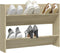 vidaXL - Wandschoenenkast - 80x18x60 - cm - bewerkt - hout - sonoma - eikenkleurig