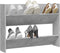 vidaXL - Wandschoenenkast - 80x18x60 - cm - bewerkt - hout - betongrijs