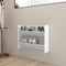 vidaXL - Wandschoenenkast - 80x18x60 - cm - bewerkt - hout - wit