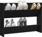 vidaXL - Wandschoenenkast - 80x18x60 - cm - bewerkt - hout - zwart