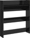 vidaXL - Wandschoenenkast - 80x18x90 - cm - bewerkt - hoogglans - zwart