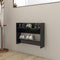 vidaXL - Wandschoenenkast - 80x18x90 - cm - bewerkt - hoogglans - zwart