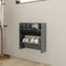 vidaXL - Wandschoenenkast - 80x18x90 - cm - bewerkt - hoogglans - zwart
