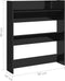 vidaXL - Wandschoenenkast - 80x18x90 - cm - bewerkt - hoogglans - zwart
