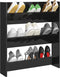vidaXL - Wandschoenenkast - 80x18x90 - cm - bewerkt - hoogglans - zwart