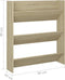 vidaXL - Wandschoenenkast - 80x18x90 - cm - bewerkt - hout - sonoma - eikenkleur