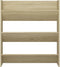 vidaXL - Wandschoenenkast - 80x18x90 - cm - bewerkt - hout - sonoma - eikenkleur