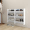 vidaXL - Wandschoenenkast - 80x18x90 - cm - bewerkt - hout - wit